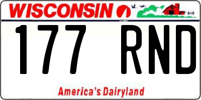 WI license plate 177RND