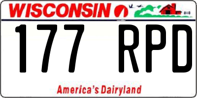 WI license plate 177RPD
