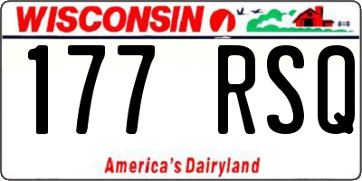 WI license plate 177RSQ
