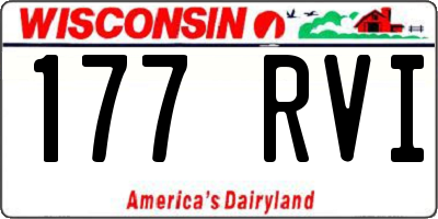 WI license plate 177RVI