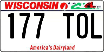 WI license plate 177TOL