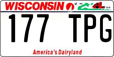 WI license plate 177TPG
