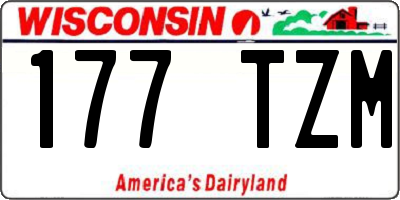 WI license plate 177TZM
