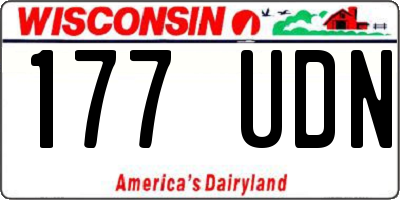WI license plate 177UDN