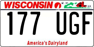 WI license plate 177UGF