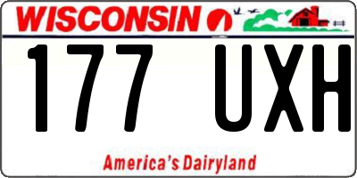 WI license plate 177UXH