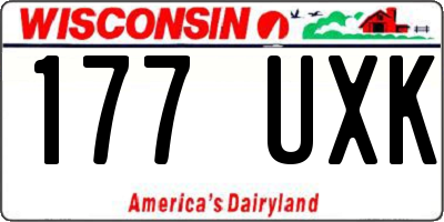 WI license plate 177UXK