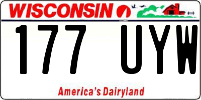 WI license plate 177UYW