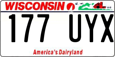 WI license plate 177UYX
