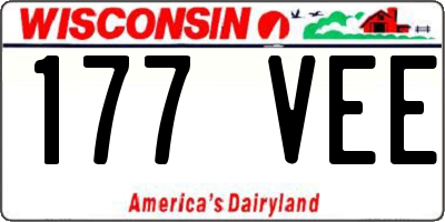 WI license plate 177VEE
