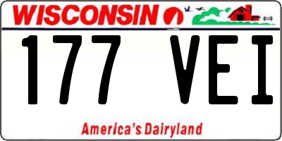 WI license plate 177VEI