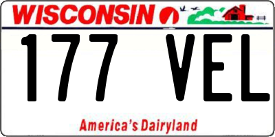 WI license plate 177VEL
