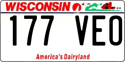 WI license plate 177VEO