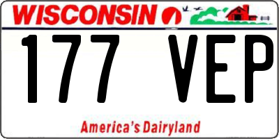 WI license plate 177VEP
