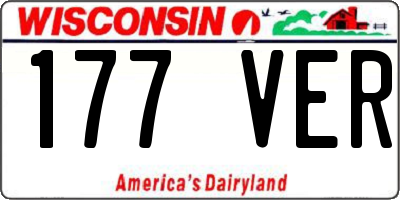WI license plate 177VER