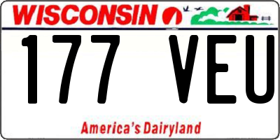 WI license plate 177VEU