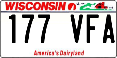 WI license plate 177VFA