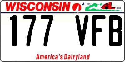 WI license plate 177VFB