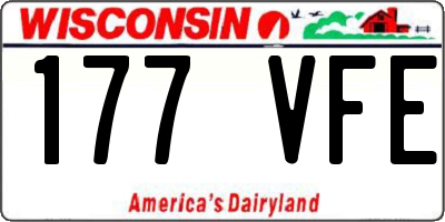 WI license plate 177VFE