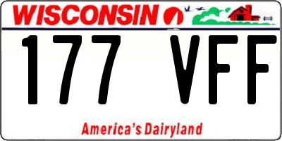 WI license plate 177VFF