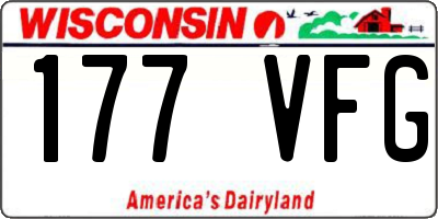 WI license plate 177VFG