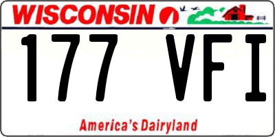 WI license plate 177VFI
