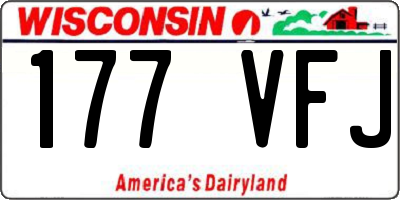 WI license plate 177VFJ