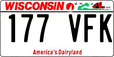 WI license plate 177VFK