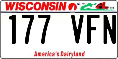 WI license plate 177VFN