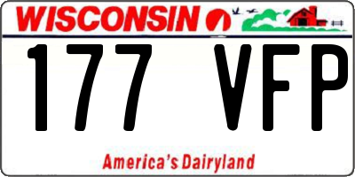 WI license plate 177VFP