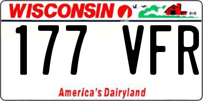 WI license plate 177VFR