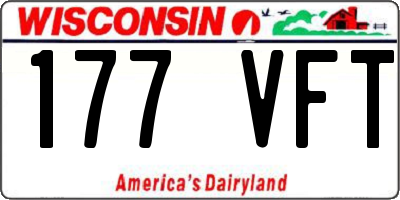 WI license plate 177VFT