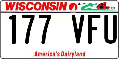 WI license plate 177VFU