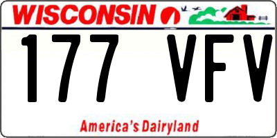 WI license plate 177VFV