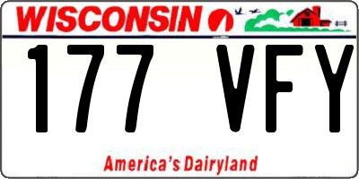 WI license plate 177VFY