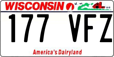 WI license plate 177VFZ