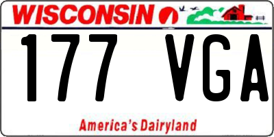 WI license plate 177VGA