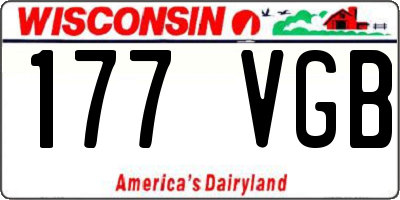 WI license plate 177VGB