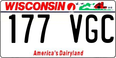 WI license plate 177VGC