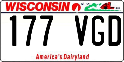 WI license plate 177VGD