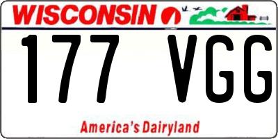 WI license plate 177VGG