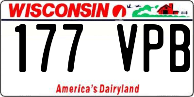 WI license plate 177VPB