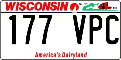 WI license plate 177VPC