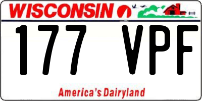 WI license plate 177VPF