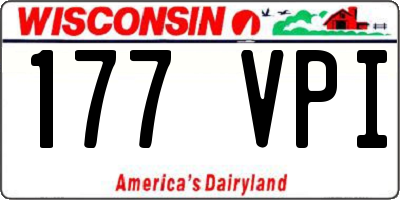 WI license plate 177VPI