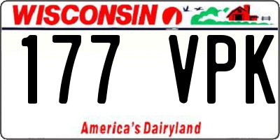 WI license plate 177VPK