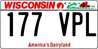 WI license plate 177VPL