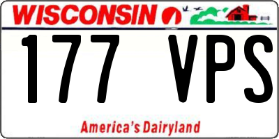 WI license plate 177VPS