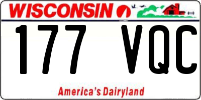 WI license plate 177VQC
