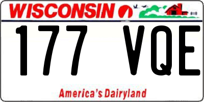 WI license plate 177VQE